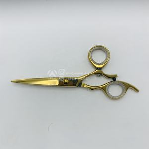 5.75 pouces Double émerillons en acier inoxydable pouce ciseaux de coiffeur Salon utiliser une lame droite pour la beauté et les soins personnels - Product Image 3