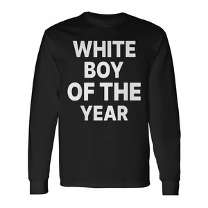 Camiseta de Manga Larga White Boy Of The Year, Unisex para Adultos, Cuello Redondo, Impresión en Serigrafía, Promocional - Product Image 2
