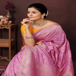 Sari tradicional indio pesado Zari en seda Dola rica con hermosos colores - Product Image 3