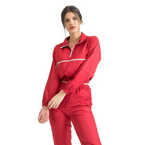 Survêtement pour femmes à capuche coupe-vent imprimé uni Logo personnalisé Séchage rapide Respirant Réversible Écologique Sport Course à pied 2 - Product Image 2