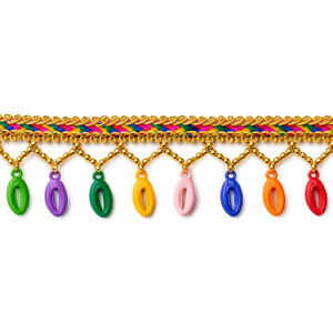 Ethnic Beaded Fringe <b>Trim</b> Wholesale Sparkling Crystal Tassel Ribbon Garment Shoes Wedding Decor Curtains Polyester/Cotton High - Product Image 1