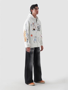 Sudadera de invierno con capucha y cremallera para hombre de algodón 100% de alta calidad con impresión digital hecha en Pakistán - Product Image 3