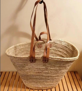 Bolsa de cesta francesa Bolsa tejida a mano Bolsa de paja Bolsas de playa de macramé de ganchillo Directo del proveedor indio - Product Image 2