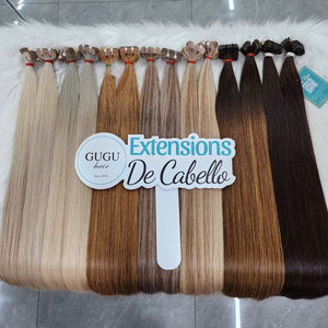 Cinta en extensiones de cabello Extensiones de cabello crudo vietnamita de calidad superior Super doble dibujado para mujeres Longitud 16 -32 pulgadas - Product Image 4
