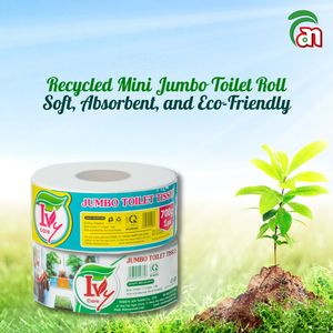 RegenSoft Eco-Conscious 2-Ply Bamboo <b>Toilet</b> Paper Conveniently Durable and Strongly Flushable <b>Mini</b> <b>Jumbo</b> <b>Roll</b> - Product Image 5