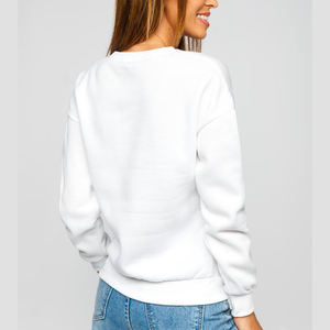 Moda mujer sudaderas logotipo personalizado de gran tamaño de algodón Sudadera con capucha casual streetwear manga larga al por mayor uso diario a granel - Product Image 5