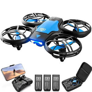 Mini V8 Quadricopter Drone with HD 4K Camera Beginner <b>Remote</b> Control Drone Brushless Motor 10km Image Transmission Distance - Product Image 1