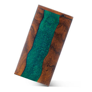 Wooden & Resin Urn <b>Box</b> | Epoxy and Rosewood Urn <b>Box</b> | Cremation Urn for Human Ashes - Wooden Urn <b>Box</b> for Adult Ashes (11X6X6 in) - Product Image 6