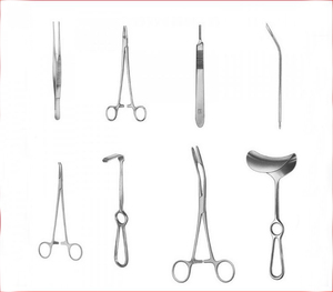 Instrumentos de apendectomía Cirugía menor Juego de instrumentos quirúrgicos Fuente de alimentación manual de metal Instrumentos quirúrgicos de Urología - Product Image 1