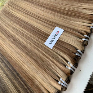 Extensions de cheveux en gros Cheveux vierges vietnamiens Cheveux bruts Trame à la machine Super Double étiré droit ondulé Prix d'usine pas cher - Product Image 1