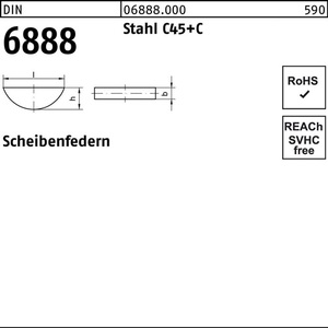 สปริงดิสก์ DIN 6888 4x7.5 เหล็ก C45+C แพ็ค 100 ชิ้น - Product Image 1
