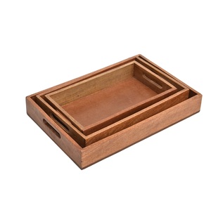 Grand plateau de service planches de charcuterie en bois pour fête plat de nourriture Rectangle plateaux en bois d'acacia décor à la maison planche à fromage Snack - Product Image 5