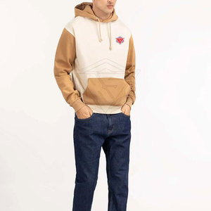 Sudaderas con Capucha de Bloques de Color de Talla Grande con Etiqueta Privada OEM, Sudaderas de Forro Polar con Capucha de Bloques de Color - Product Image 4