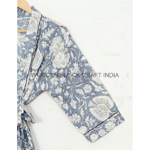 Kimono de algodón 100% para mujer, elegante vestido de Kimono de algodón para mujer, hermosa bata de baño Maxi y bata de ducha para el verano - Product Image 6