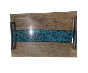 ถาดไม้เรซินออกแบบสำหรับเสิร์ฟในบ้านงานปาร์ตี้งานแต่งงานและตกแต่งบ้านถาดออกแบบสำหรับเสิร์ฟอาหาร - Product Image 4