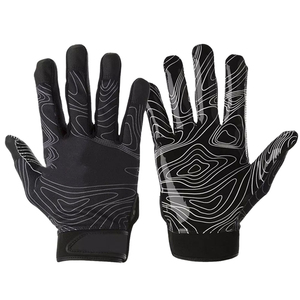 Gants de gardien de but de football personnalisés, avec impression en relief en caoutchouc, en cuir pleine fleur, antidérapants, respirants, avec sangle de poignet réglable - Product Image 4