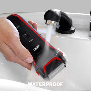 Afeitadora Eléctrica para Hombre con Empuñadura de Goma, Recortadora de Precisión y Lámina Flexible, Resistente al Agua y Fácil de Limpiar en Negro y Rojo - Product Image 3