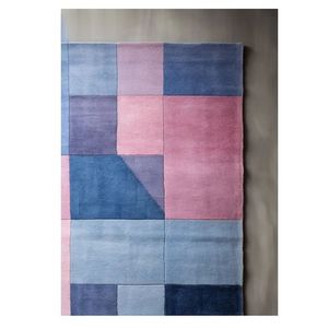 Modern Handmade NewZealand Wool Area <b>Rug</b> Abstract <b>Pastel</b> Color Block Design High Pile Non-Slip Stain Resistant for Home Office - Product Image 2