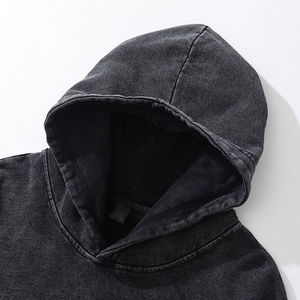 Hommes Streetwear Acid Wash Hoodie Polyester Coton Léger Respirant Élégant Pull À Capuche Casual Mode Outfit Top - Product Image 3
