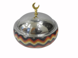 Casserole en acier inoxydable de forme personnalisée très vendue marmite chaude courbée à la main marmite de service d'aliments de créateur - Product Image 3