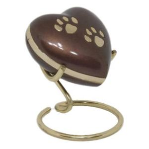 Urne en forme de cœur simple de qualité supérieure en laiton massif avec finition en étain de qualité supérieure pour votre animal de compagnie bien-aimé - Product Image 5