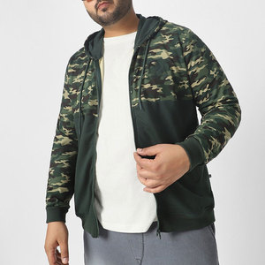 Buena calidad traje Zip Up Wear hombres camuflaje Sudadera con capucha buen Material personalizado Color elegante impreso hombres camuflaje Sudadera con capucha - Product Image 1