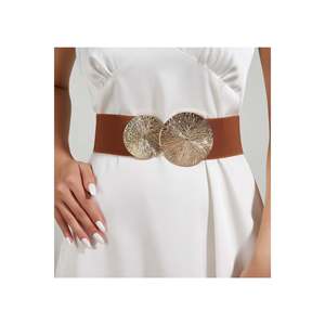Ceinture élastique pour femme avec boucle dorée, ceinture pour veste, ceinture pour chemise, ceinture pour robe - TABA - Product Image 1