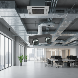 Plénum de distribution d'air en tôle galvanisée isolée à 2 zones pour systèmes CVC avec deux raccordements - Product Image 3