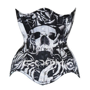 Corsé con estampado de calavera sublimado para Halloween - Product Image 1