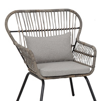 Prix d'usine Ensemble de meubles de jardin en plein air Chaise en osier PE avec table à thé Ensemble de chaises de bar