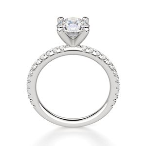 Round Cut Solitaire Engagement <b>Ring</b> For <b>Women</b> - Product Image 2