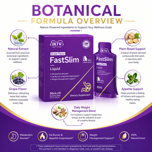 OKTW FastSlim Liquide Saveur Raisin Stimulant Métabolique Coupe-Faim Gestion du Poids OEM Marque Privée Prêt à Expédier - Product Image 3