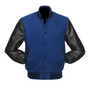 Custom Men's Wool Body Cow Sleeves <b>Long</b> PU Fabric Varsity <b>Jackets</b> <b>Winter</b> Hooded CollegeBaseballjacket for men DDP Shipping - Product Image 3