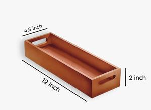 ถาดไม้สำหรับเสิร์ฟขนาดใหญ่พร้อมที่จับถาดไม้แนวชนบทใช้สำหรับเสิร์ฟเค้กน้ำผลไม้ฯลฯดีไซน์ใหม่ - Product Image 2