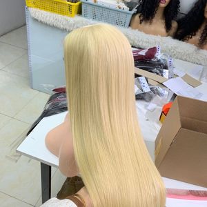 Extensiones de cabello Super Long Bone Straight Blonde Super Double Drawn Bundles Cabello humano virgen sin procesar crudo - Product Image 2