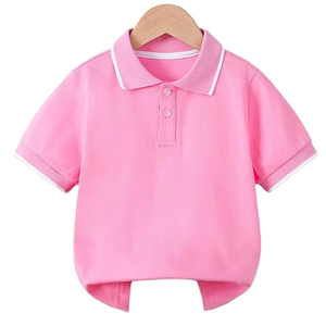 Camiseta de Manga Corta de Color Sólido para Niños, Apta para Niños y Niñas, para Actividades al Aire Libre, Deportes, Viajes, Escuela, Bangladesh - Product Image 1