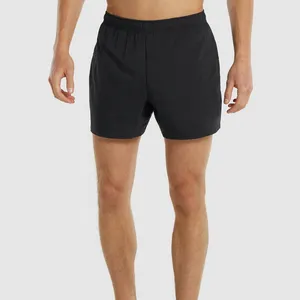 新款2024简约纯色100% 涤纶设计运动合身男士网眼定制运动短裤