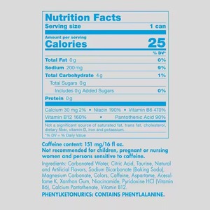 For Red Bull Sugar Free Energy Drink 8.4 Fl Oz 6 Pack 4 Cans (Pack 24) 80mg Caffeine Taurine B Vitamins Primary <b>Carbonate</b> Red Co - Product Image 2