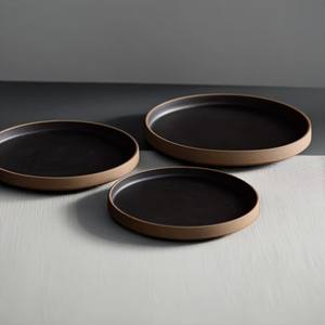 Industria tendencia hueso China cargador placa Hotel Catering ensalada servir utensilios de cocina plato redondo conjunto de 3 Hotel Catering usado - Product Image 1