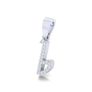 Certified <b>Gold</b> <b>Letter</b> B Pendant with Real Diamonds 14Kt/18Kt <b>Gold</b> 0.07ct Total Carat Luxury Diamond Pendants & Charms Multi-Tone - Product Image 5