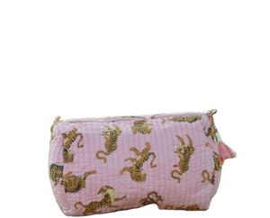 Kits de maquillaje impermeables de algodón con estampado de Color dulce clásico para todas las estaciones, neceser informal para mujer, los mejores regalos, nailon al por mayor - Product Image 1