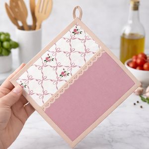 Porte-pot en coton pour cuisine, résistant à la chaleur, motif imprimé, avec boucle de suspension, un excellent accessoire de cuisine pour un usage domestique - Product Image 1