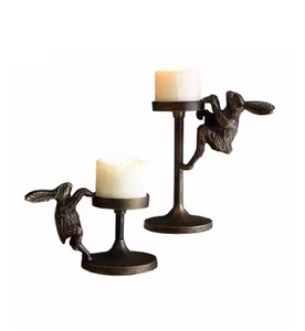 Candelabro de Metal dorado de aluminio hecho a mano de la mejor calidad, suministro directo de fábrica para el hogar, cafés de Navidad, decoración artística - Product Image 4