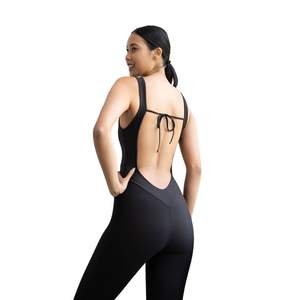 Bodysuits Deportivos Unisex al por Mayor, Personalizados, Tallas Grandes, Transpirables, de Poliéster/Nailon, Acanalados, Lisos, de Manga Larga, sin Mangas, para Yoga - Product Image 5