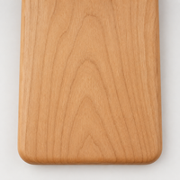 Planche à découper en bois de cerisier en gros avec longue poignée et trou de suspension, planche rectangulaire pour hacher et servir, logo personnalisé OEM