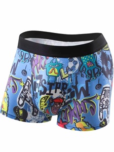 Short graphique avec logo <span class=keywords><strong>de</strong></span> marque élégant personnalisé caleçon <span class=keywords><strong>boxer</strong></span> à impression numérique 3D maillot <span class=keywords><strong>de</strong></span> <span class=keywords><strong>bain</strong></span> grande taille sous-vêtements <span class=keywords><strong>de</strong></span> créateur pour hommes - Product Image 4