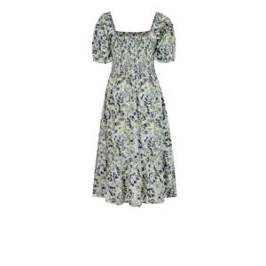 Vestido Midi Floral de Algodón Puro para Mujer, Elegante, de Alta Calidad, con Cintura Elástica, Transpirable, con Aberturas, para el Día a Día y Fiestas - Product Image 2