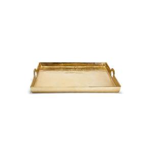 Bandeja de latón de lujo al por mayor con elegantes asas de metal dorado, bandeja de tocador para exhibición de joyería, bandeja para servir con Esquina de diseño dorado - Product Image 2