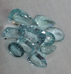 Piedra Preciosa de Aguamarina Genuina Tallada para Joyería, Piedra Preciosa de Aguamarina Tallada a Mano para Joyería - Product Image 1