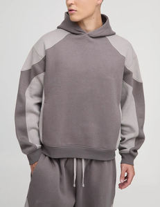 Survêtement homme 100% coton lourd 400 GSM qualité supérieure logo brodé personnalisé surdimensionné pull homme 2 pièces ensemble - Product Image 2